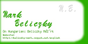 mark beliczky business card